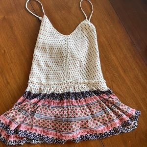 Patrons of Peace ruffled racetrack tank top